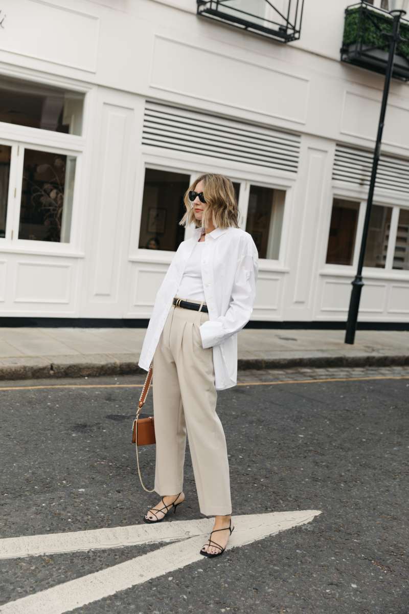 White Sneakers with Beige Pants | Hockerty