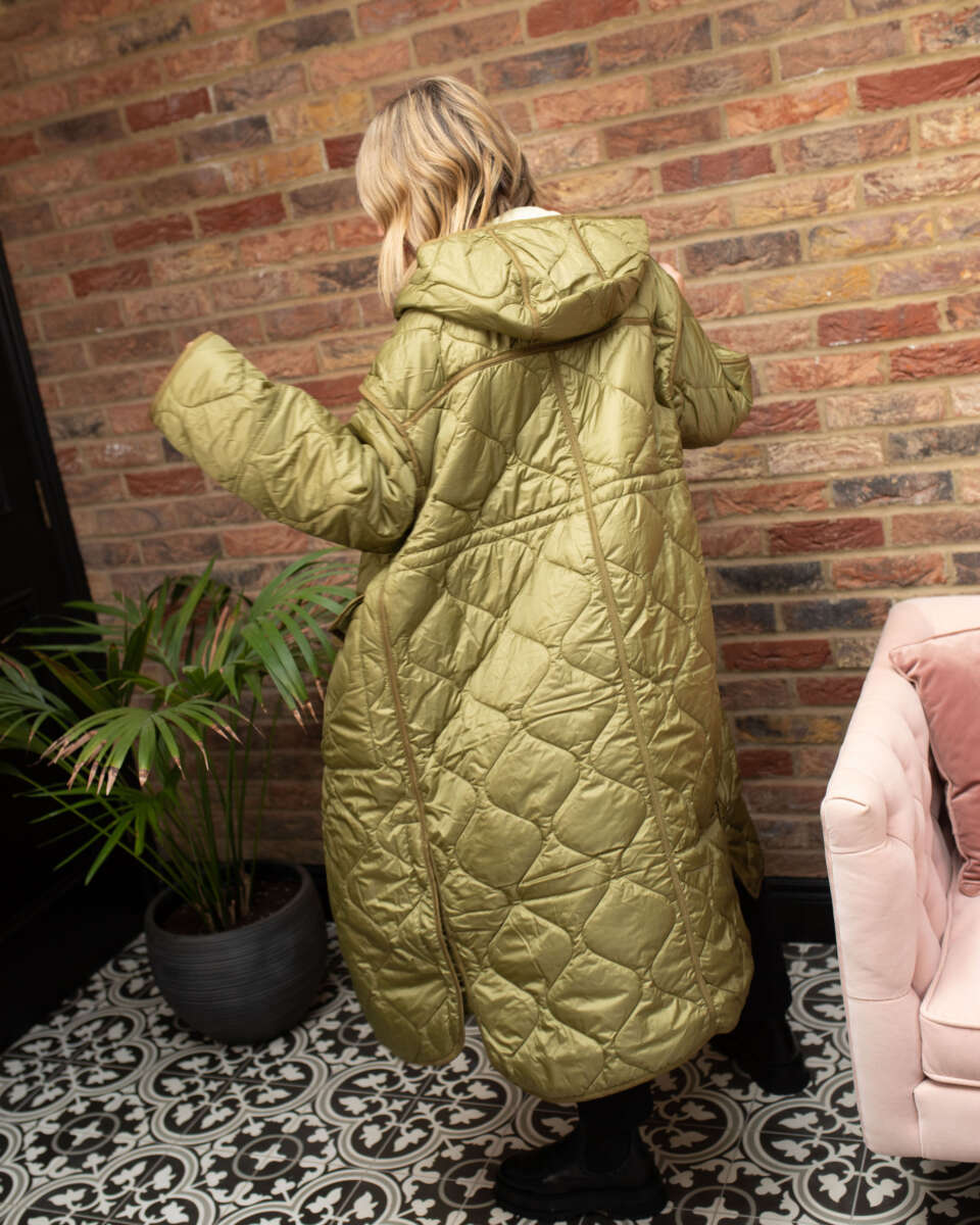 Emma Rose Style Green Quilted Coat Warehouse