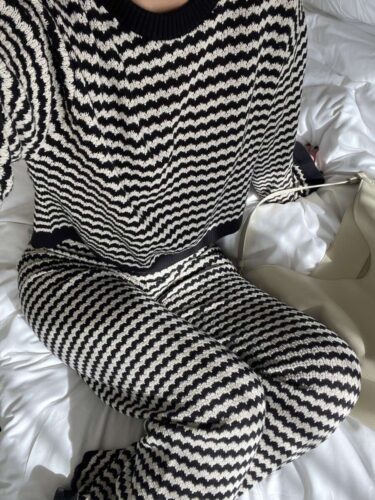 Arket striped knitted set emma rose style